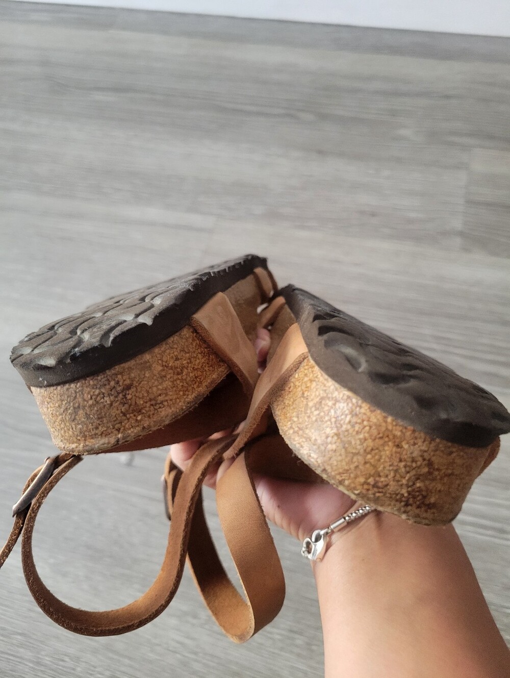 Birkenstock The Yara Brown Unisex Leather Sandals Adjustable Ankle Strap 39 - Picture 4 of 5